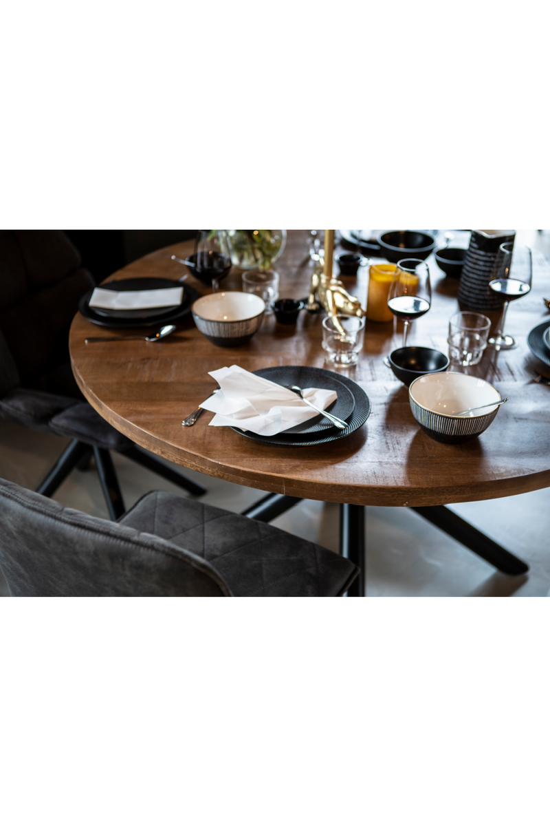 Round Wooden Dining Table (S) | Eleonora Mango