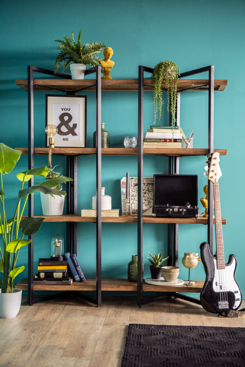 Natural Wood 4-Shelf Bookcase | Eleonora Eddy High