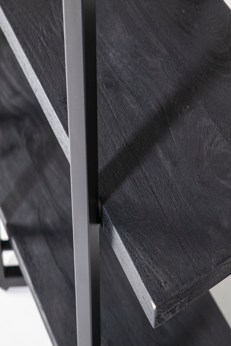 Black Wood 4-Shelf Bookcase | Eleonora Eddy High | Woodfurniture.com