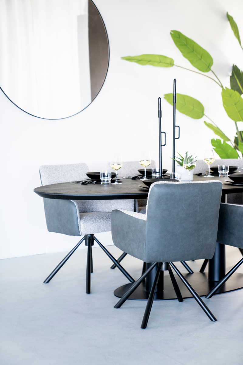 Black Oval Dining Table M | Eleonora Siera | Woodfurniture.com