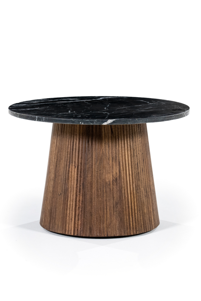 Round Black Marble Side Table | Eleonora Maxim | Woodfurniture.com