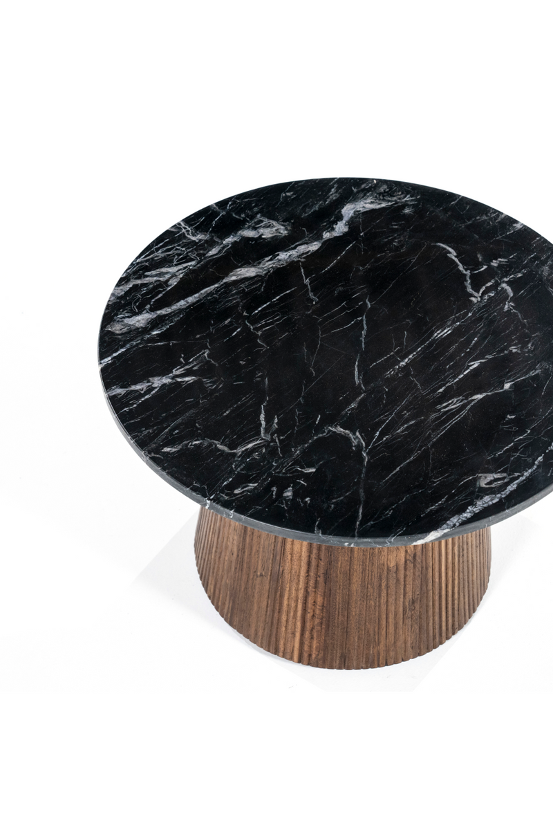 Round Black Marble Side Table | Eleonora Maxim | Woodfurniture.com