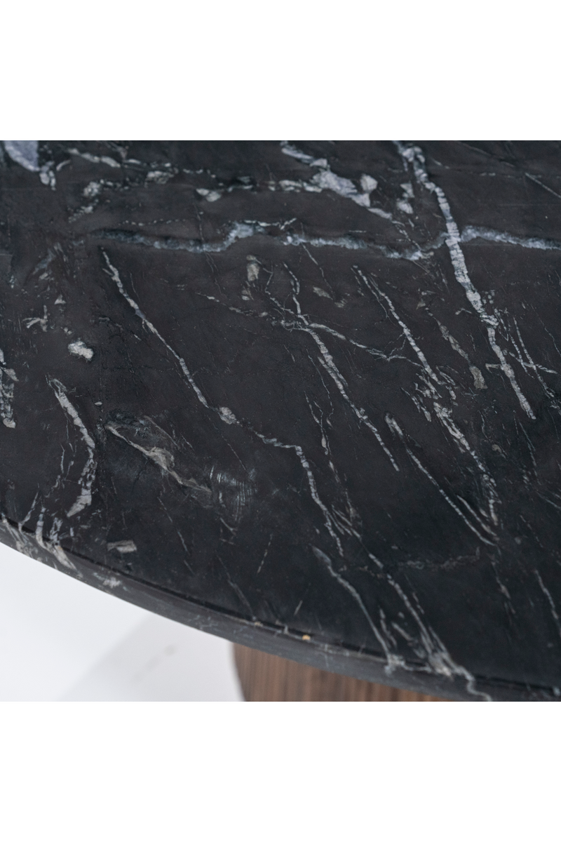 Round Black Marble Side Table | Eleonora Maxim | Woodfurniture.com