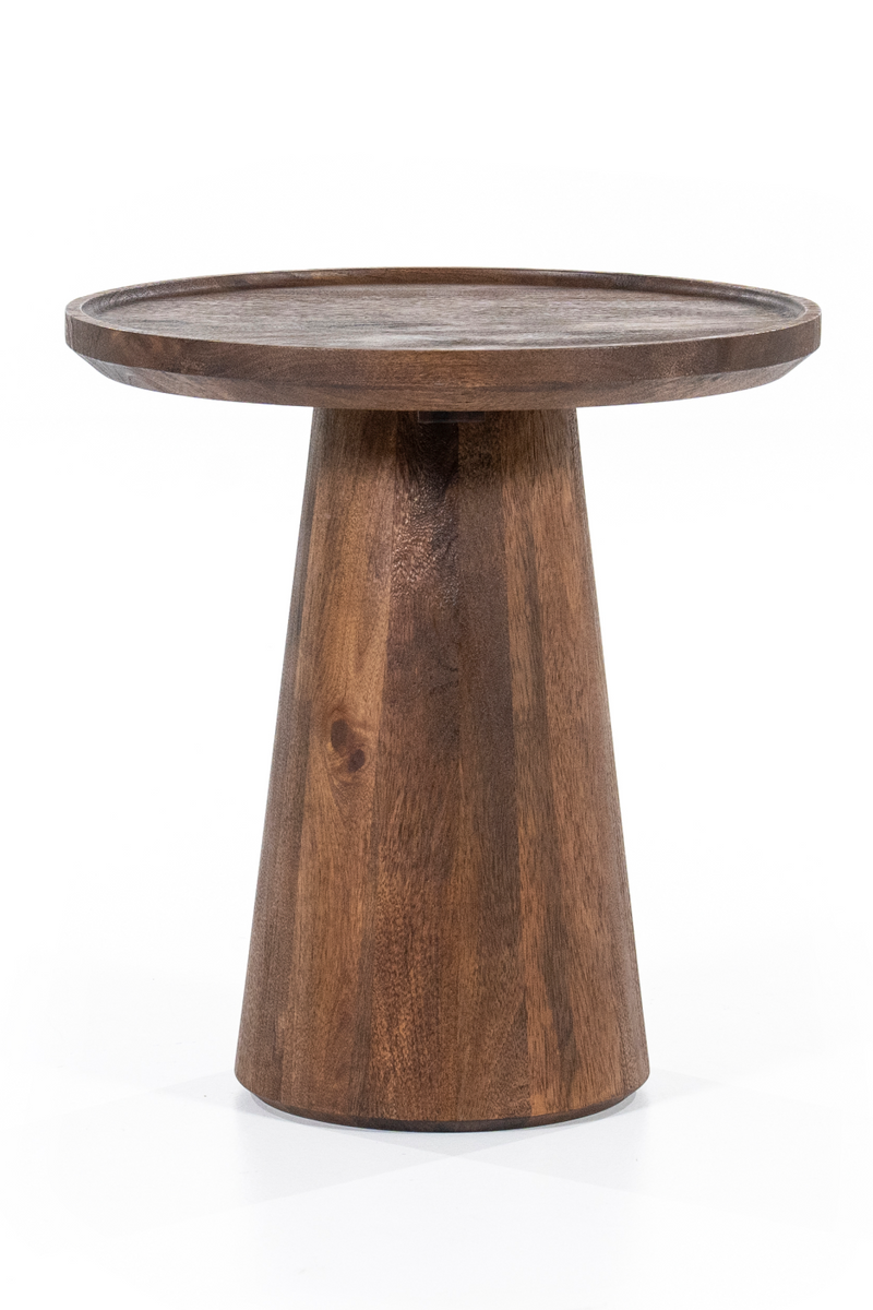 Rustic Pedestal Side Table | Eleonora Ron | Woodfurniture.com