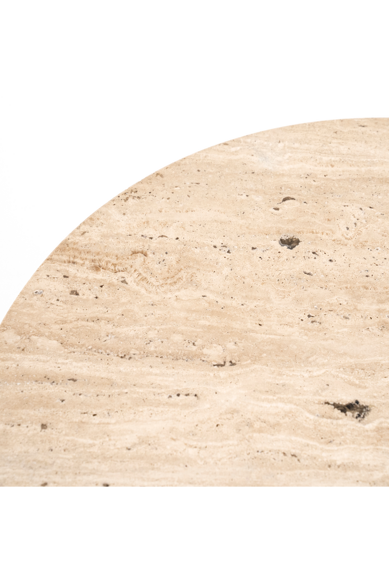 Travertine Pedestal Side Table | Eleonora Aime | Woodfurniture.com