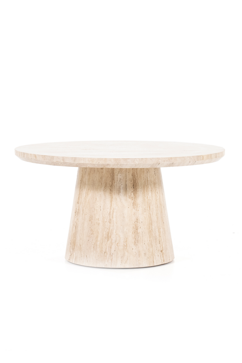 Travertine Pedestal Coffee Table | Eleonora Aime | Woodfurniture.com