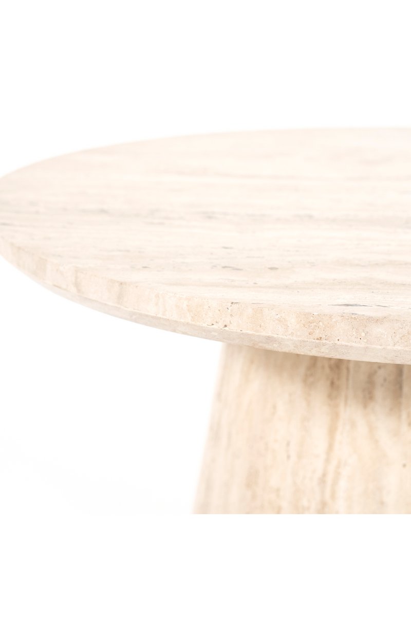 Travertine Pedestal Coffee Table | Eleonora Aime | Woodfurniture.com