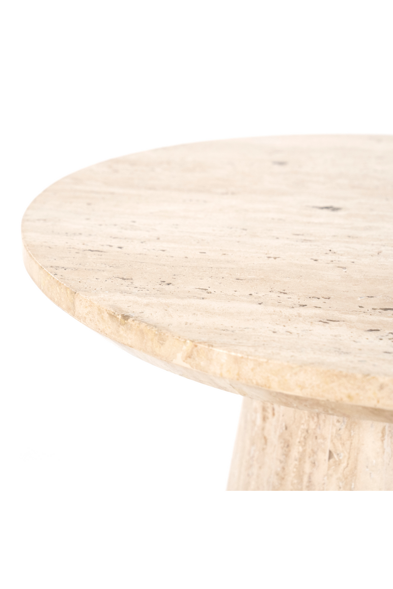 Travertine Pedestal Coffee Table | Eleonora Aime | Woodfurniture.com