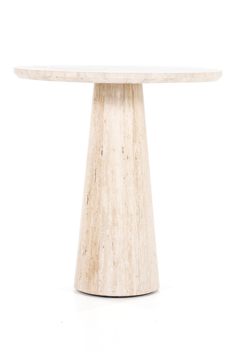 Travertine Pedestal Dining Table | Eleonora Aime | Woodfurniture.com