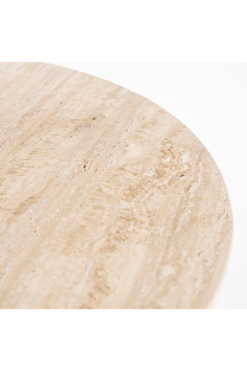 Travertine Pedestal Dining Table | Eleonora Aime | Woodfurniture.com