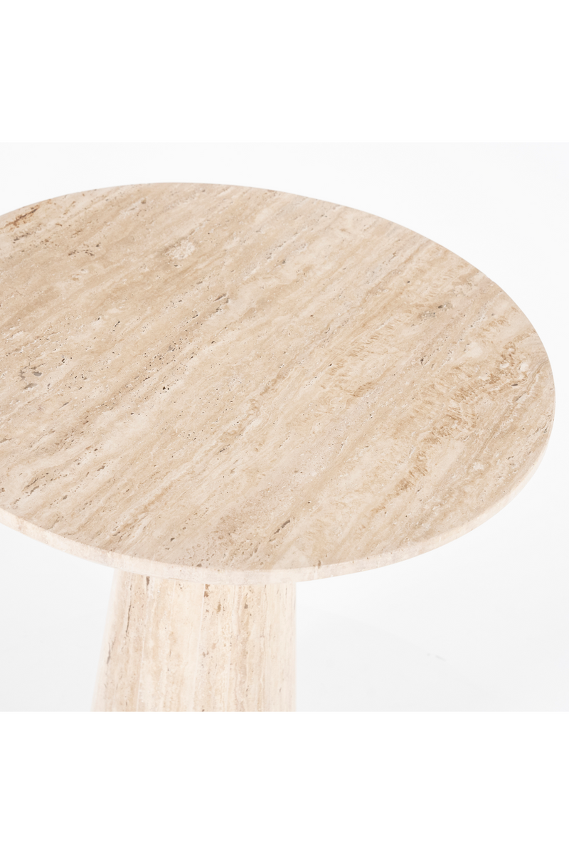 Travertine Pedestal Dining Table | Eleonora Aime | Woodfurniture.com