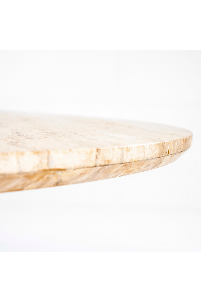 Travertine Pedestal Dining Table | Eleonora Aikin | Woodfurniture.com