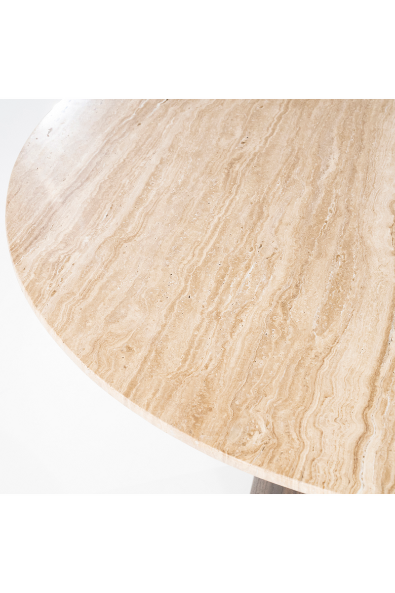 Travertine Pedestal Dining Table | Eleonora Aikin | Woodfurniture.com