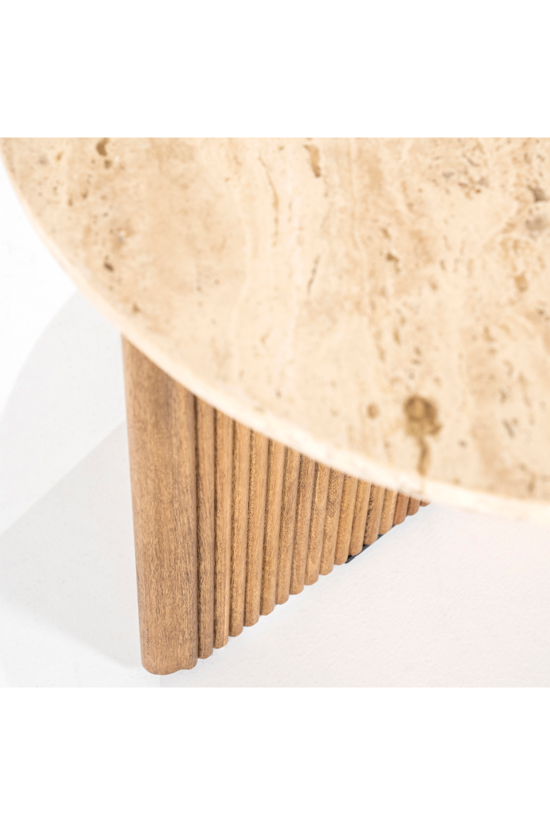 Round Mango Wood Side Table | Eleonora Sara | Oroatrade.com