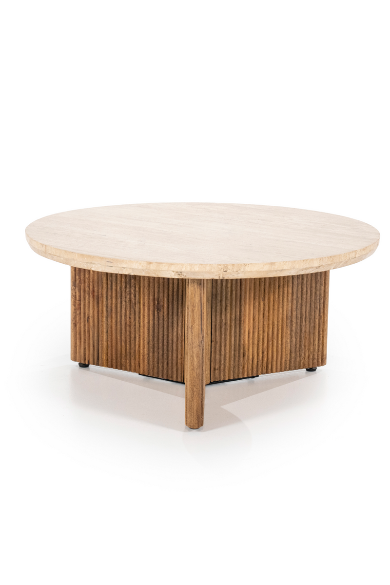 Round Mango Wood Coffee Table | Eleonora Sara | Woodfurniture.com