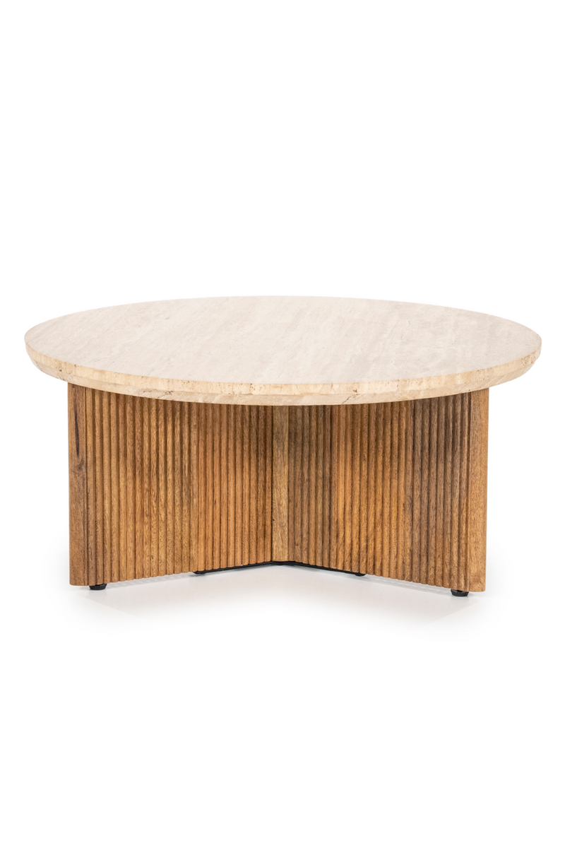 Round Mango Wood Coffee Table | Eleonora Sara | Woodfurniture.com