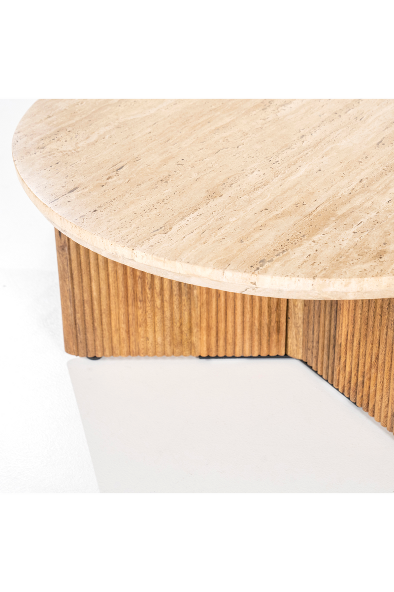 Round Mango Wood Coffee Table | Eleonora Sara | Woodfurniture.com