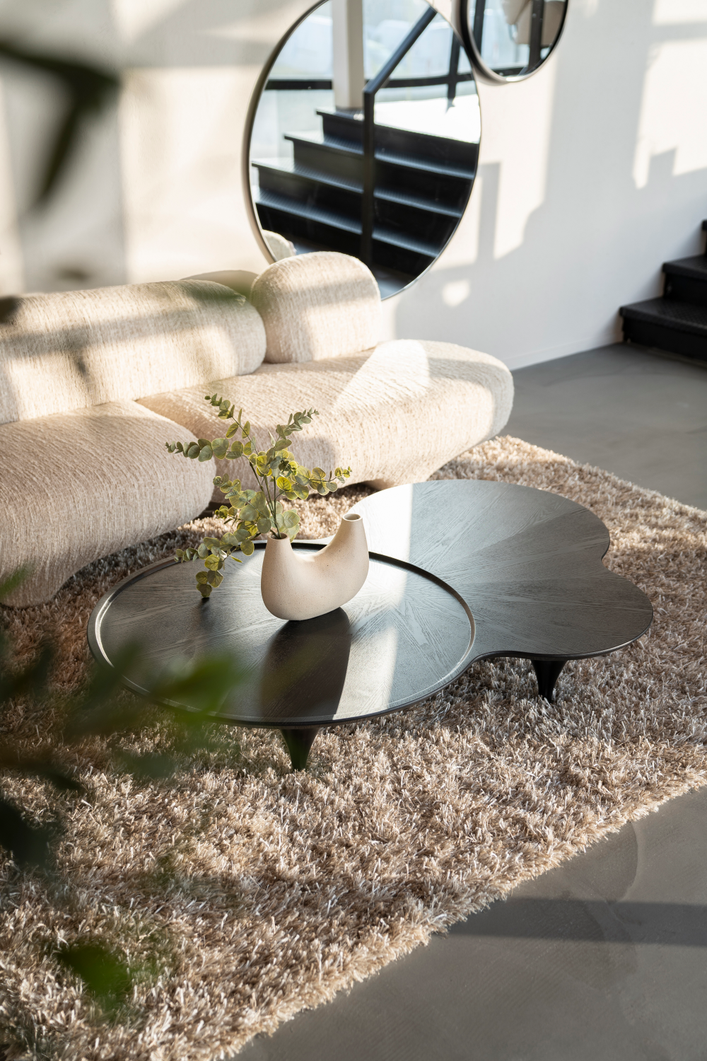 Black Oak Organic Coffee Table | Eleonora Fay | Woodfurniture.com