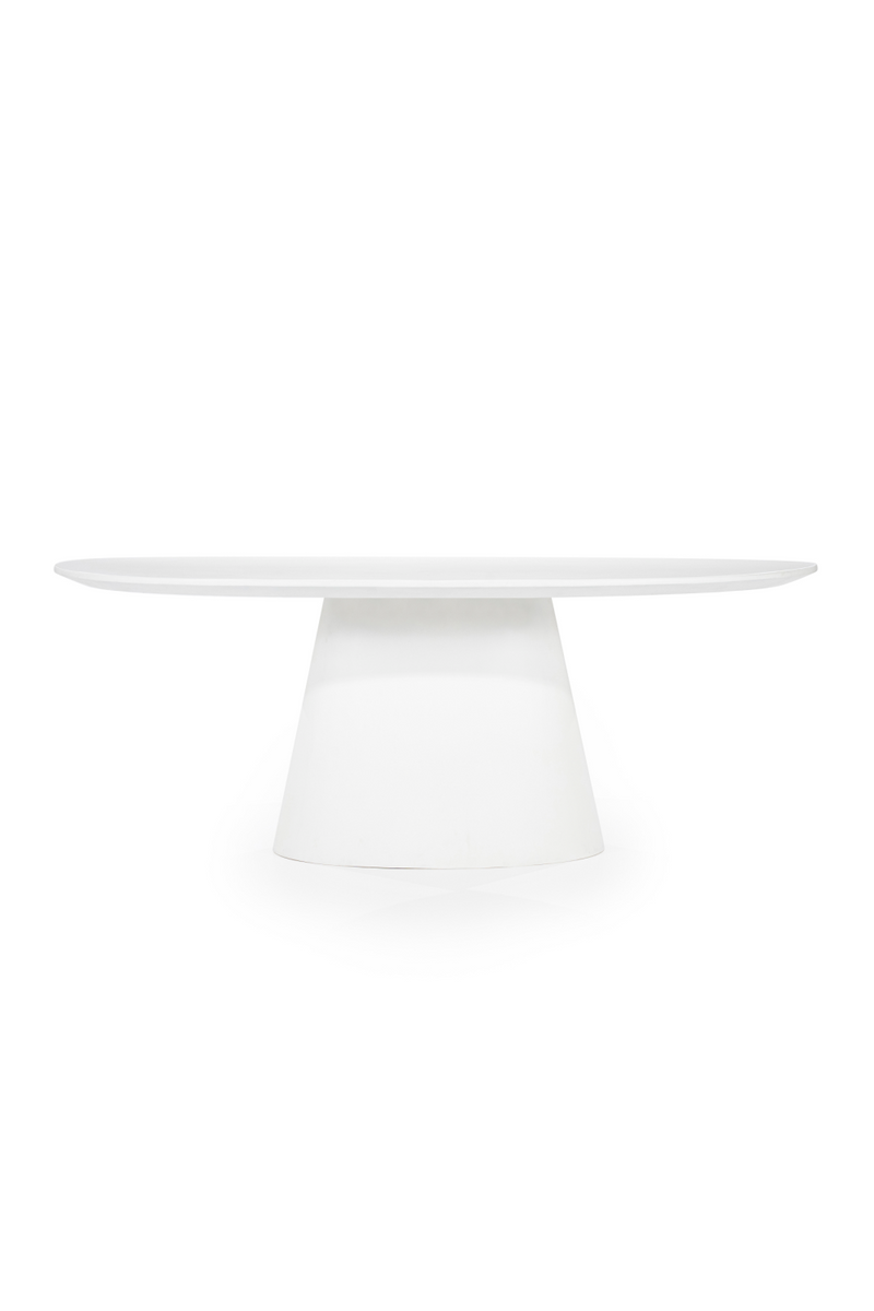 White Oval Glass Dining Table | Eleonora Elin | Woodfurniture.com