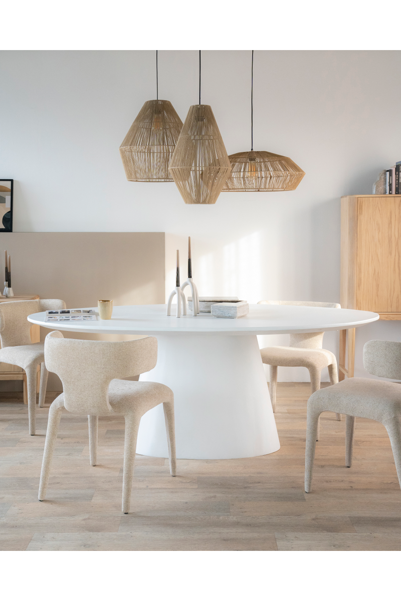 White Oval Glass Dining Table | Eleonora Elin | Woodfurniture.com