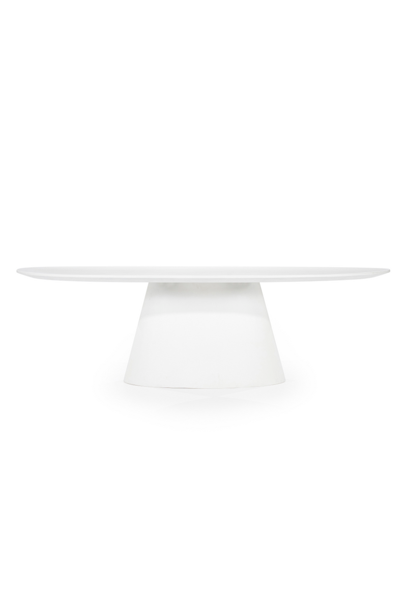 White Oval Glass Dining Table | Eleonora Elin | Woodfurniture.com