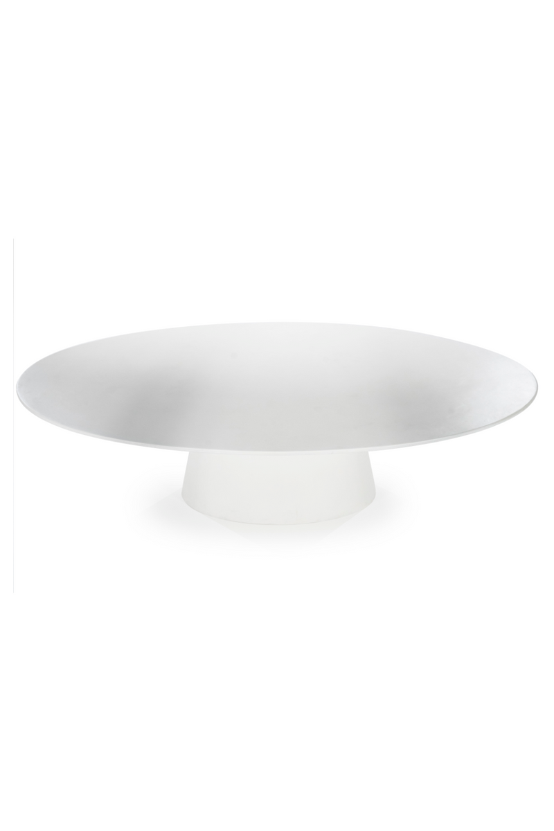 White Oval Glass Dining Table | Eleonora Elin | Woodfurniture.com