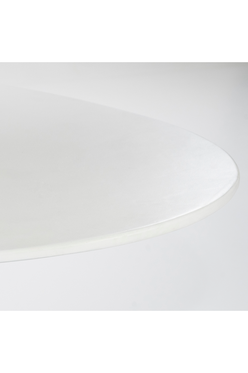 White Oval Glass Dining Table | Eleonora Elin | Woodfurniture.com