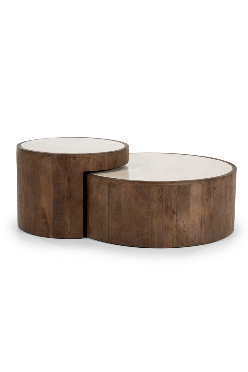 Marble Top Nested Coffee Tables (2) | Eleonora Hazel | Woodfurniture.com