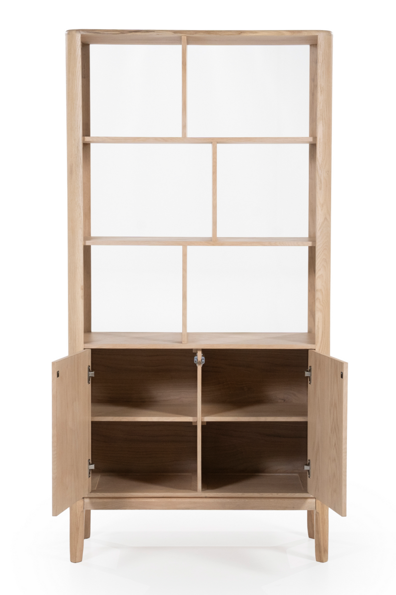 Oak 2-Door Bookcase | Eleonora Harvey | Woodfurniture.com