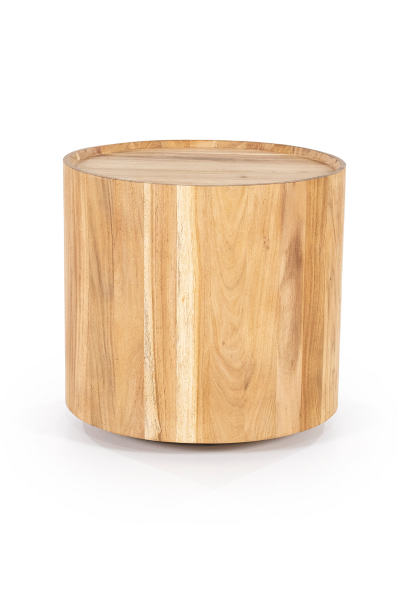 Cylindrical Wooden Side Table | Eleonora Zayn | Woodfurniture.com