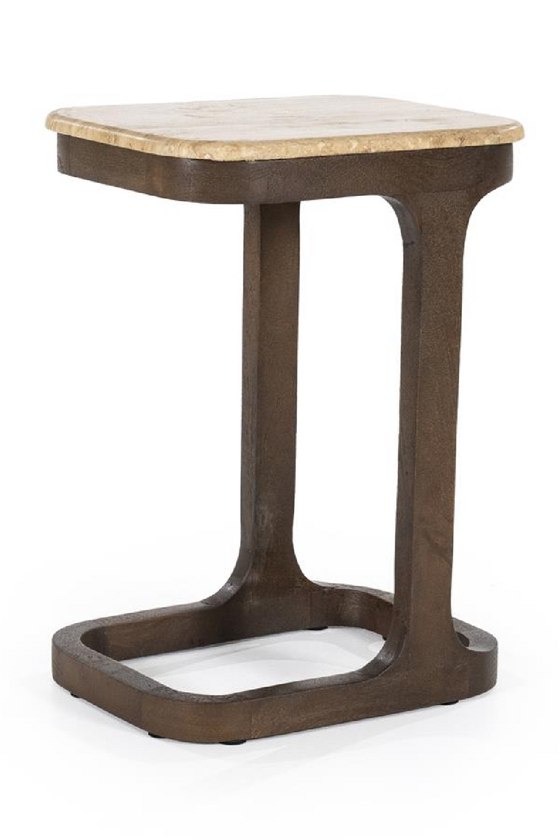 Travertine End Table | Eleonora Tyler | Woodfurniture.com