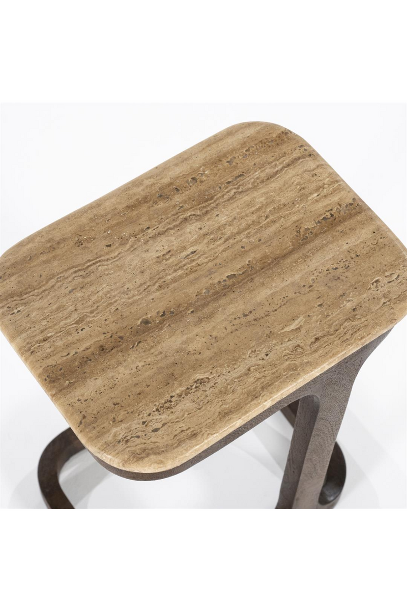 Travertine End Table | Eleonora Tyler | Woodfurniture.com