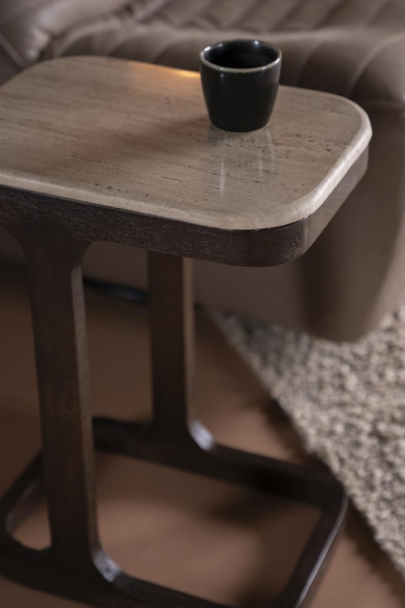 Travertine End Table | Eleonora Tyler | Woodfurniture.com