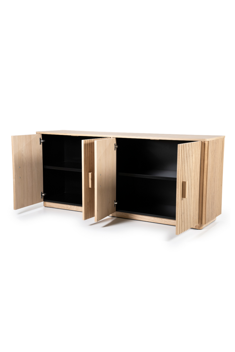 Oak Fluted 4-Door Sideboard | Eleonora Rosenborg | Woodfurniture.com