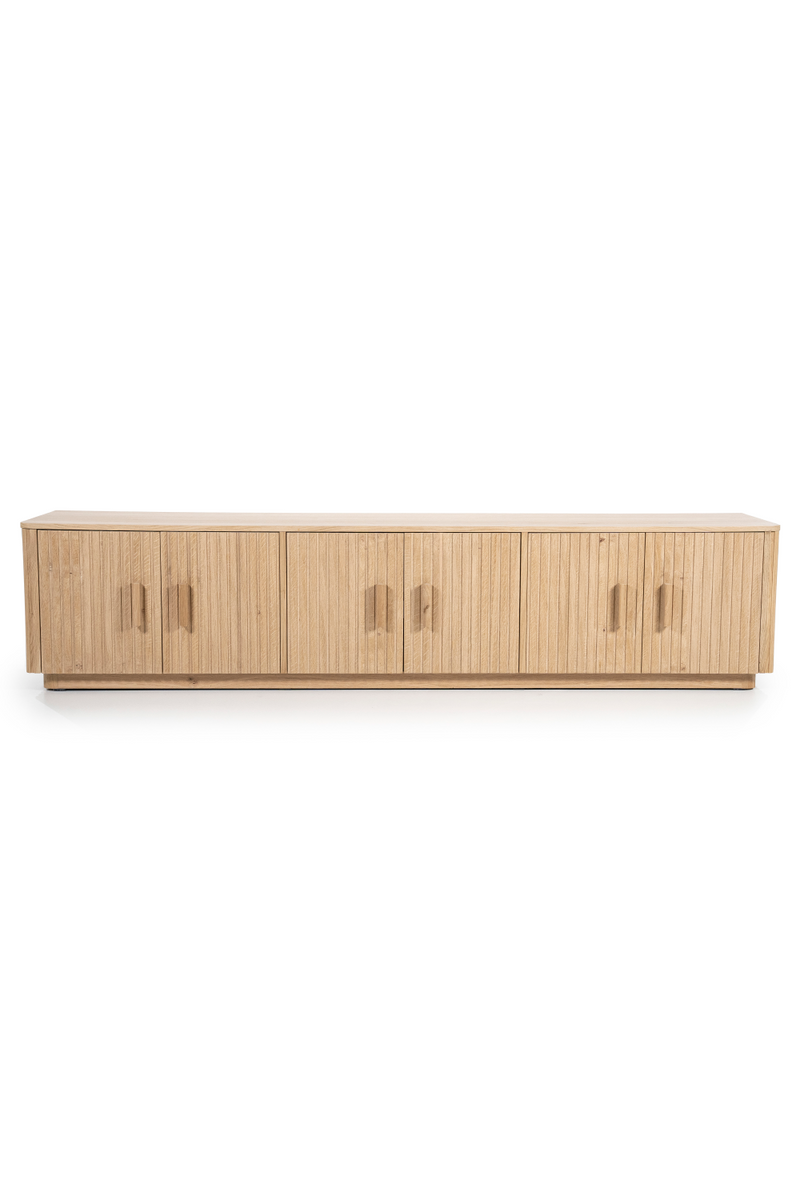 Oak Fluted 6-Door TV Cabinet | Eleonora Rosenborg | Woodfurniture.com