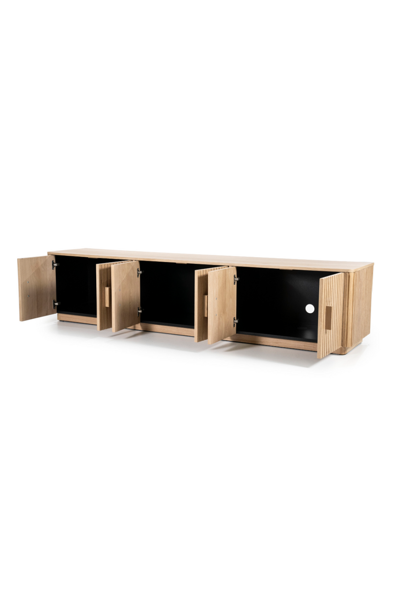 Oak Fluted 6-Door TV Cabinet | Eleonora Rosenborg | Woodfurniture.com