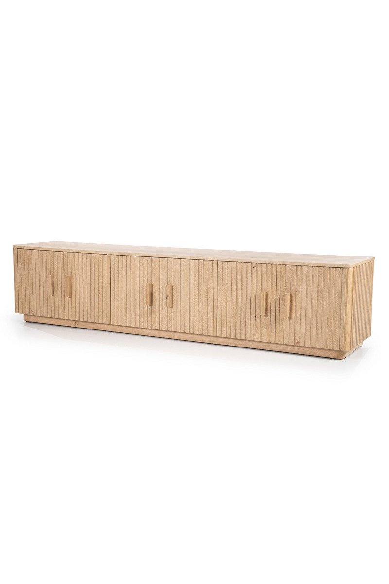 Oak Fluted 6-Door TV Cabinet | Eleonora Rosenborg | Woodfurniture.com