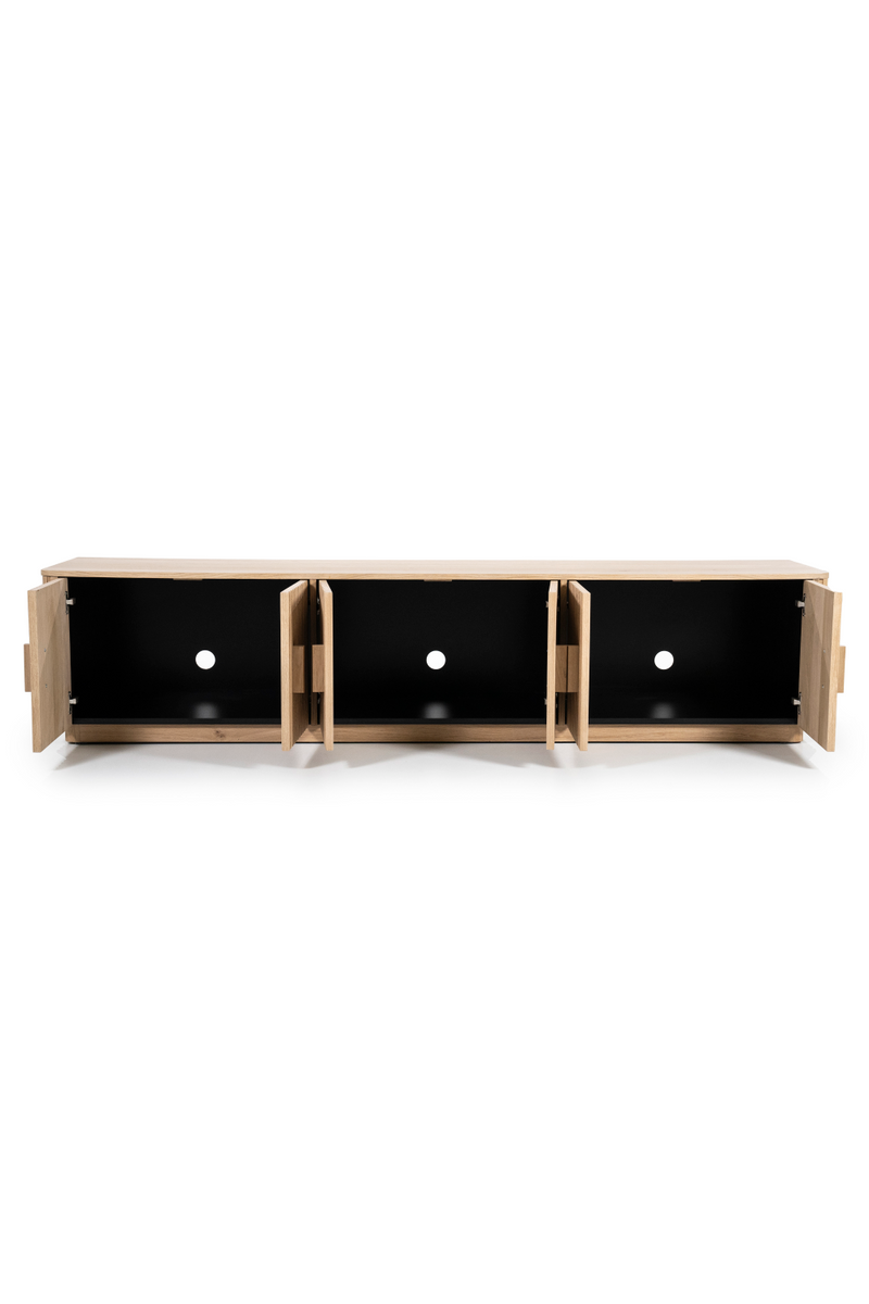 Oak Fluted 6-Door TV Cabinet | Eleonora Rosenborg | Woodfurniture.com