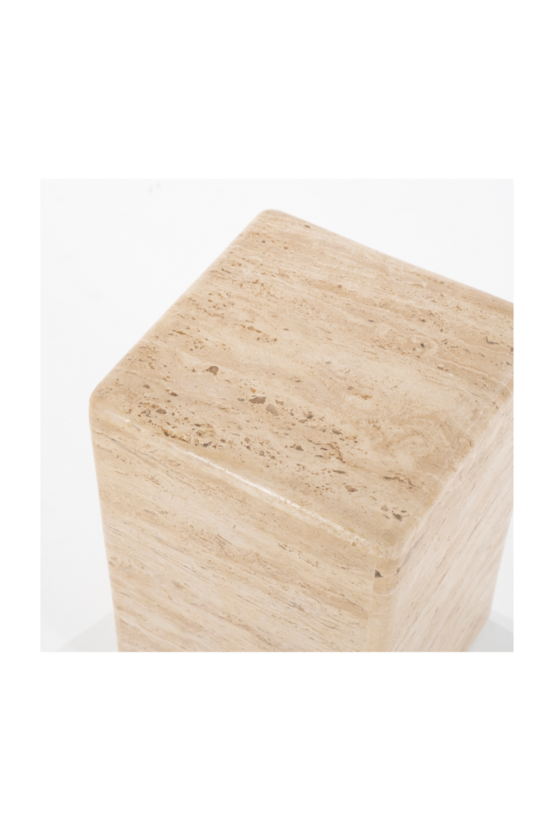 Square Travertine Side Table | Eleonora Donta | Woodfurniture.com