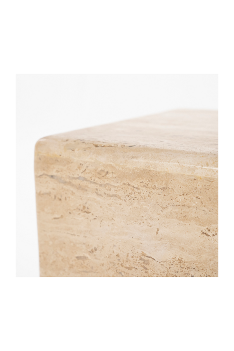 Square Travertine Side Table | Eleonora Donta | Woodfurniture.com