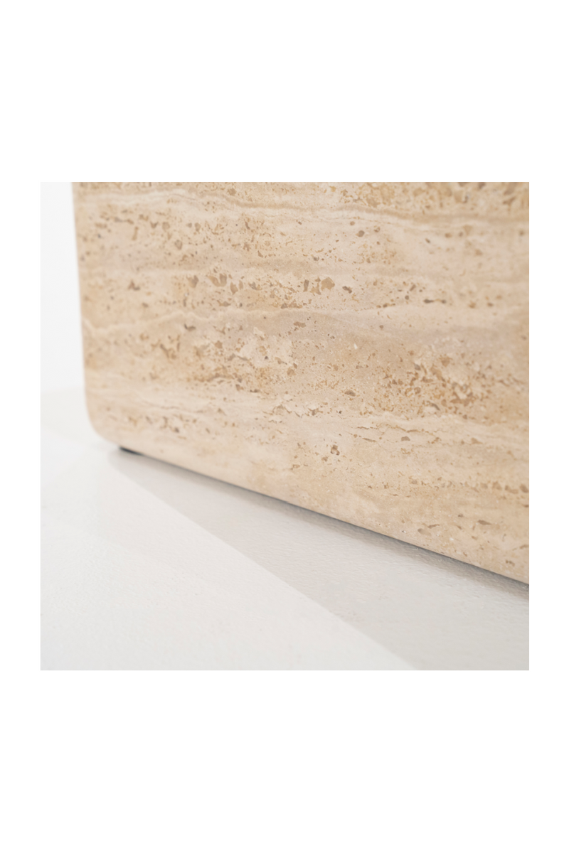 Square Travertine Side Table | Eleonora Donta | Woodfurniture.com