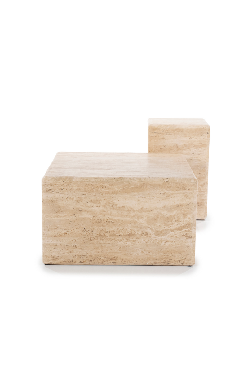 Square Travertine Side Table | Eleonora Donta | Woodfurniture.com