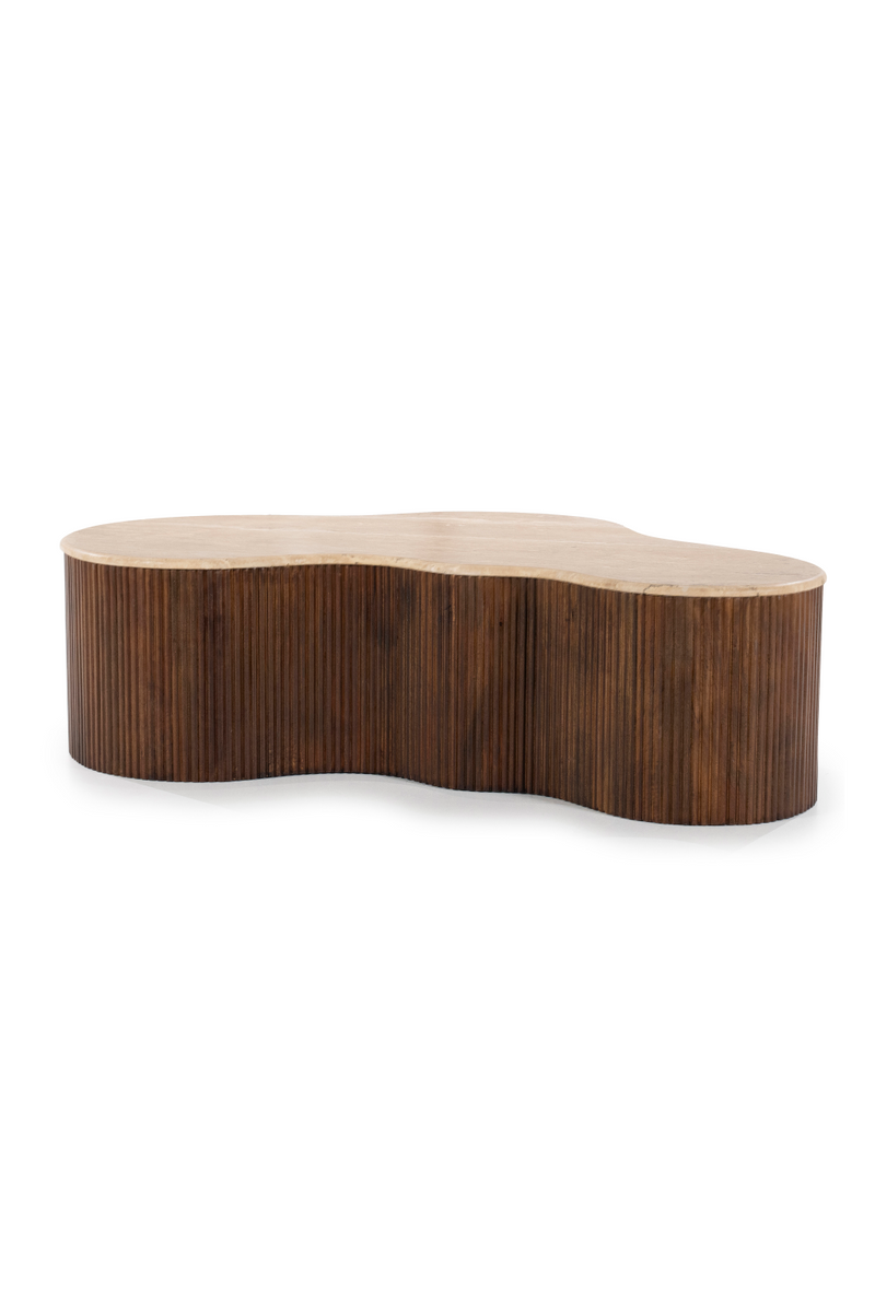 Organic Shape Travertine Coffee Table | Eleonora Mari | Woodfurniture.com