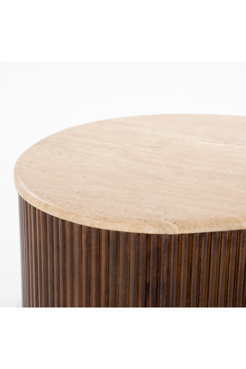 Organic Shape Travertine Coffee Table | Eleonora Mari | Woodfurniture.com