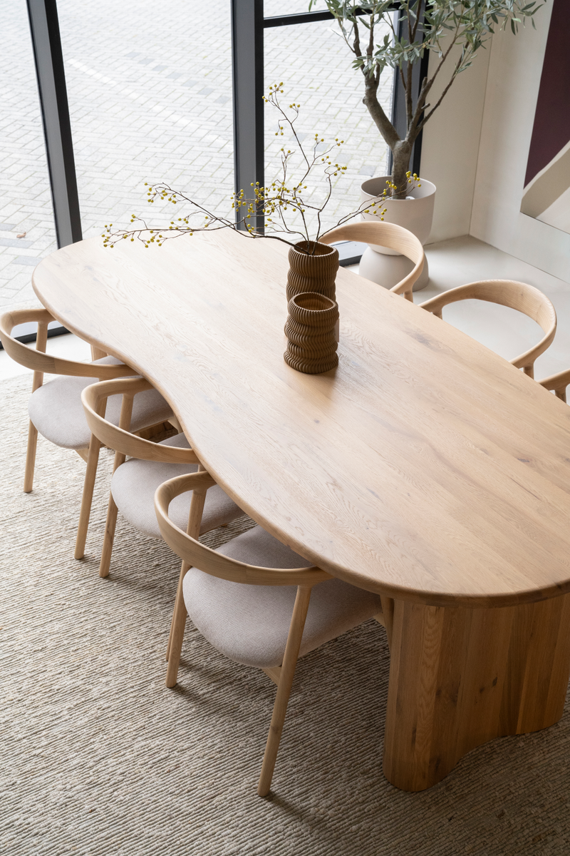 Varnished Oak Organic Dining Table | Eleonora Josh | Oroatrade.com