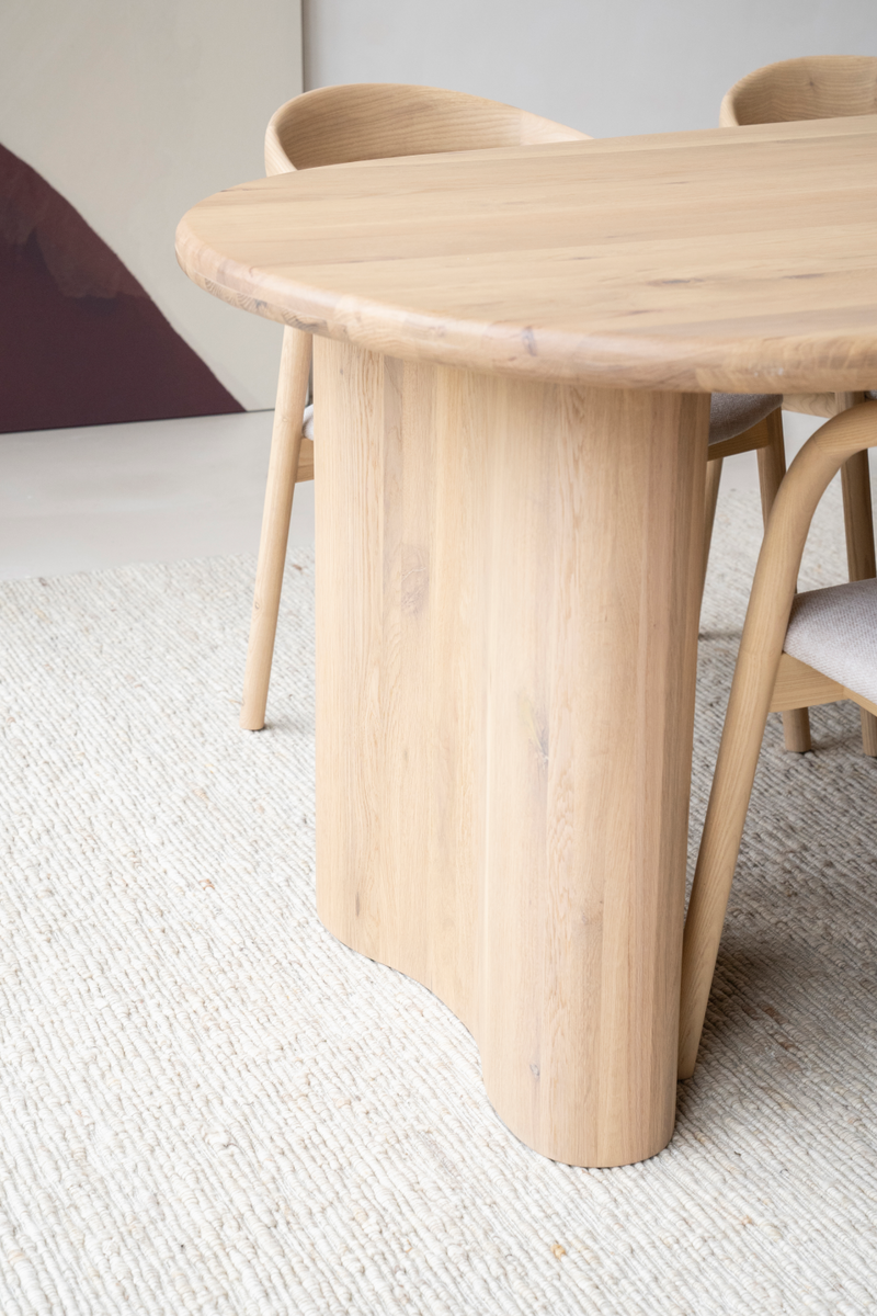 Varnished Oak Organic Dining Table | Eleonora Josh | Oroatrade.com