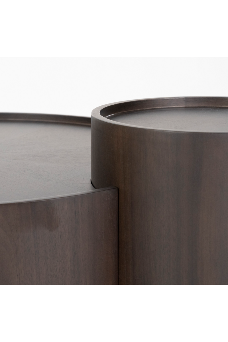 Walnut Round Nesting Coffee Tables (2) | Eleonora Max | Woodfurniture.com