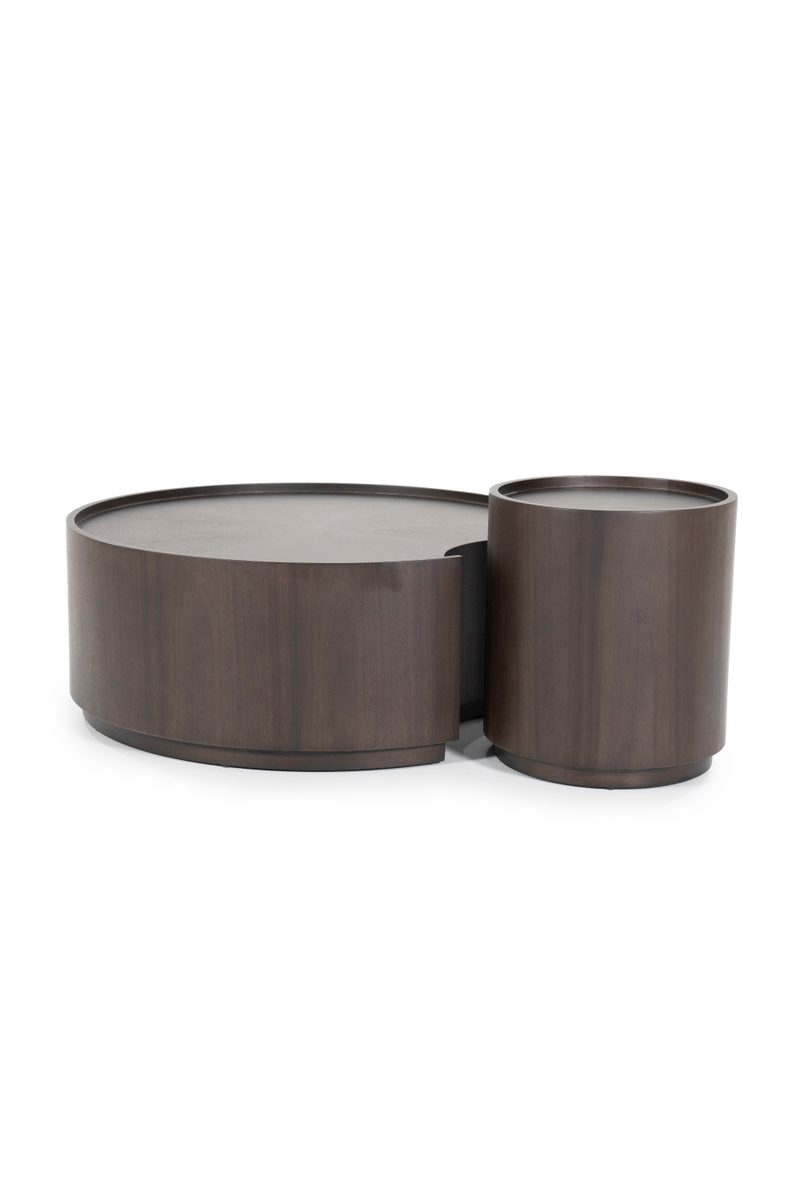 Walnut Round Nesting Coffee Tables (2) | Eleonora Max | Woodfurniture.com