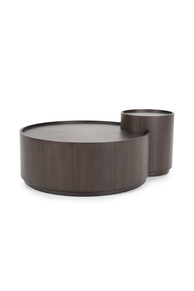 Walnut Round Nesting Coffee Tables (2) | Eleonora Max | Woodfurniture.com