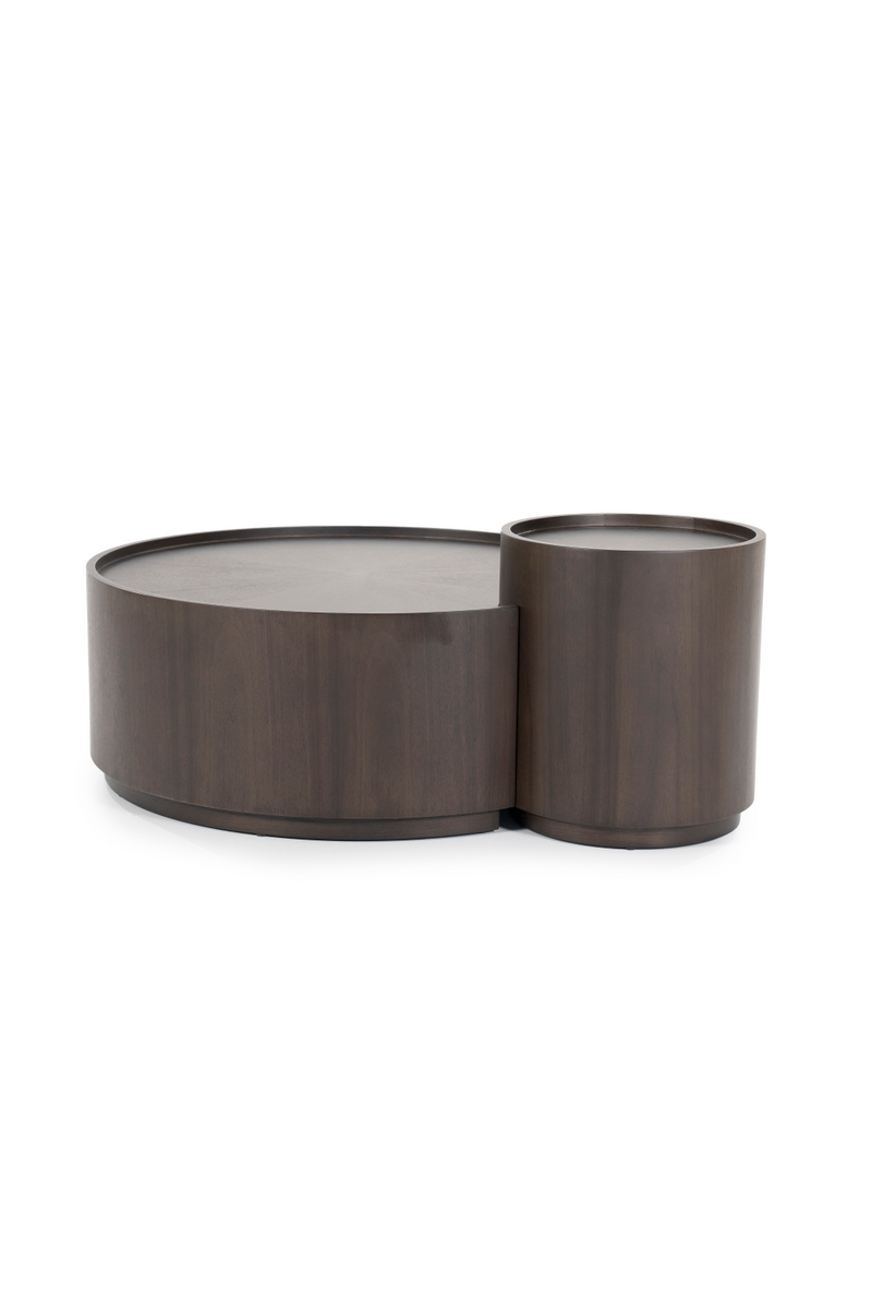 Walnut Round Nesting Coffee Tables (2) | Eleonora Max | Woodfurniture.com